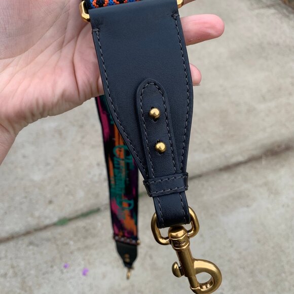 Christian Dior Embroidered Studded Canvas Black Shoulder Strap for Bag - Picture 4 of 8